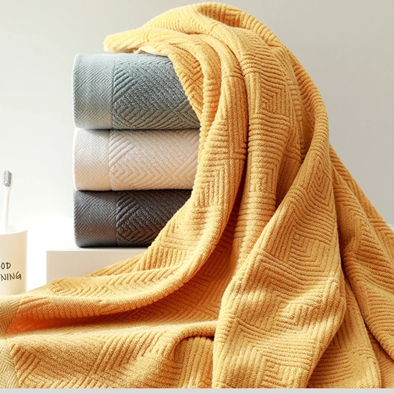 Face Towel Set Solid Soft Quick-dry Bath Towels Beige Gray Yellow Beach Towel