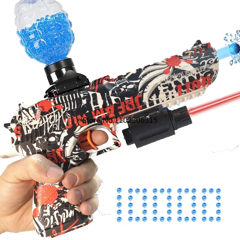 

Electric Gel Blaster AK47 Automatic Airsoft Pistol Glock Desert Eagle Splatter Ball Toy Gunwith Water Beads for Adults & Kids