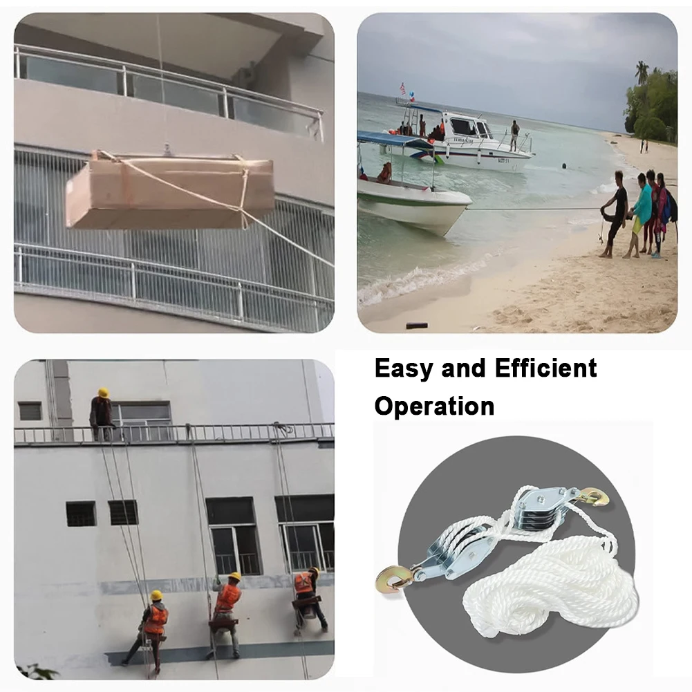 270 ° Вращающийся тросовый шкив блок-крючок ручной крановой подъемник ручное