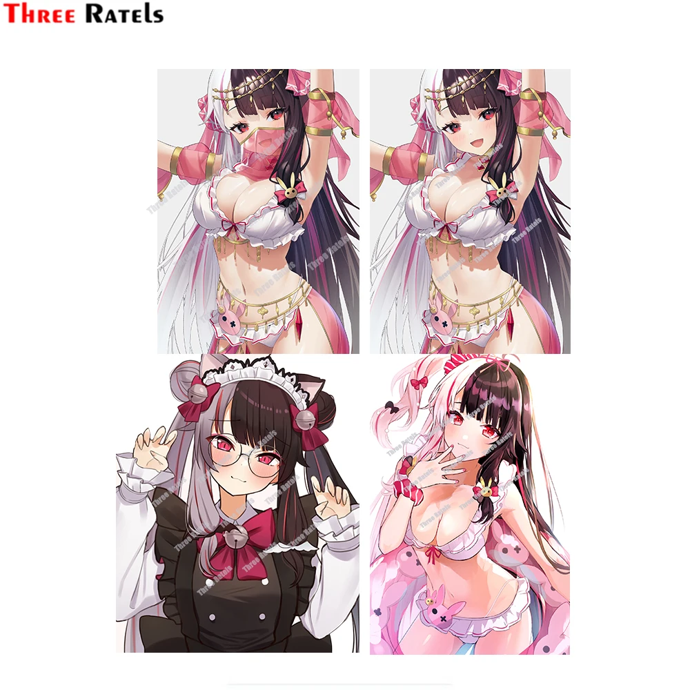 

Three Ratels D355 Cute Anime Girl Yorumi Rena Nijisanji Stickers For Laptop Luggage Skateboard Decor Decals