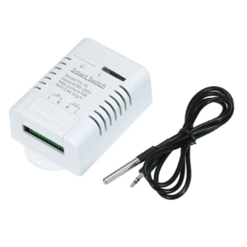 

Ewelink TH-16 Smart Wifi 16A/3500W Switch Monitoring Temperature Switch Home Automation Kit Switch For Alexa Google