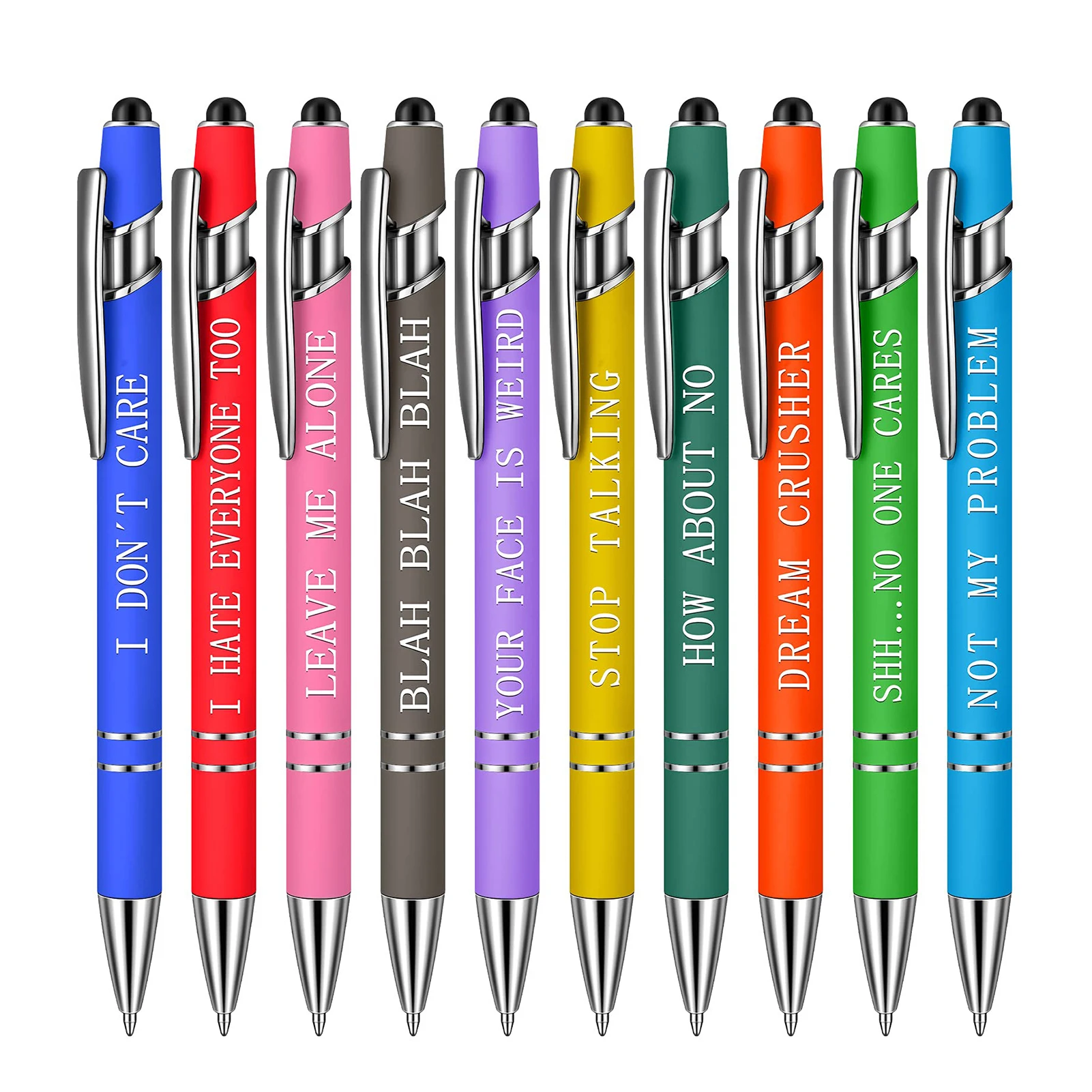 

10PCS Retractable Ballpoint Pen Comfortable Using Experience Pen for Office School Supplies