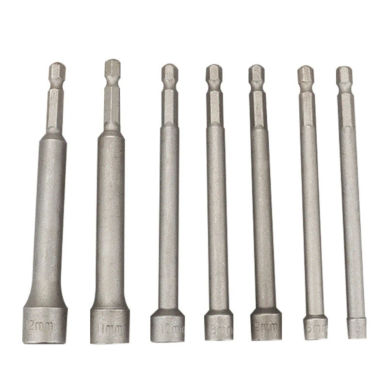 

Ударная гайка с метрической головкой, 5-12 мм, адаптер, сверла, 1/4 дюйма, набор длинных гнезд для шестигранной гайки, аксессуары для ремонта R7UA