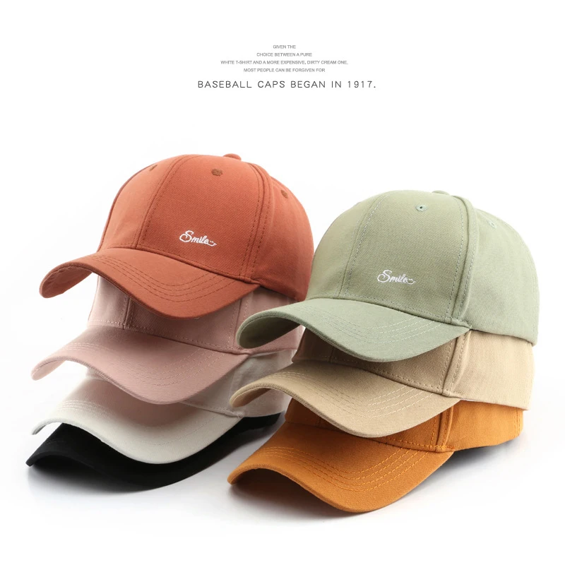 

New Fashion Letter Smile Baseball Cap for Women and Men Casual Hip Hop Snapback Hat 2023 Summer Visors Sun Cap Unisex
