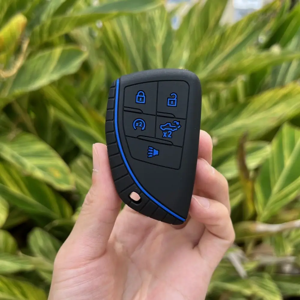 

5-кнопочный силиконовый автомобильный брелок для ключей, чехол для Buick ENVISION Chevrolet Silverado 2023, Cadillac GMC, аксессуары для дистанционного брелка