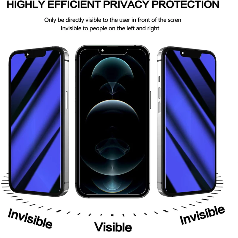 20-50PCS Anti Glare blue purple ray Privacy Tempered Glass Screen Protector For iphone 14 13 12 11 Pro mini XS MAX XR 7 8 Plus