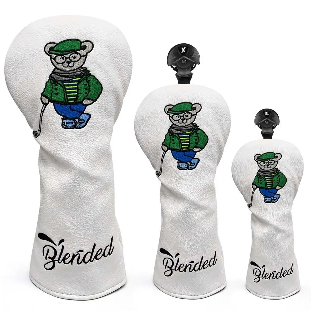 

Head Protector Embroidery PU Leather Blended Golf Headcover Golf Putter Headcover Golf Club Headcover Golf Putter Cover