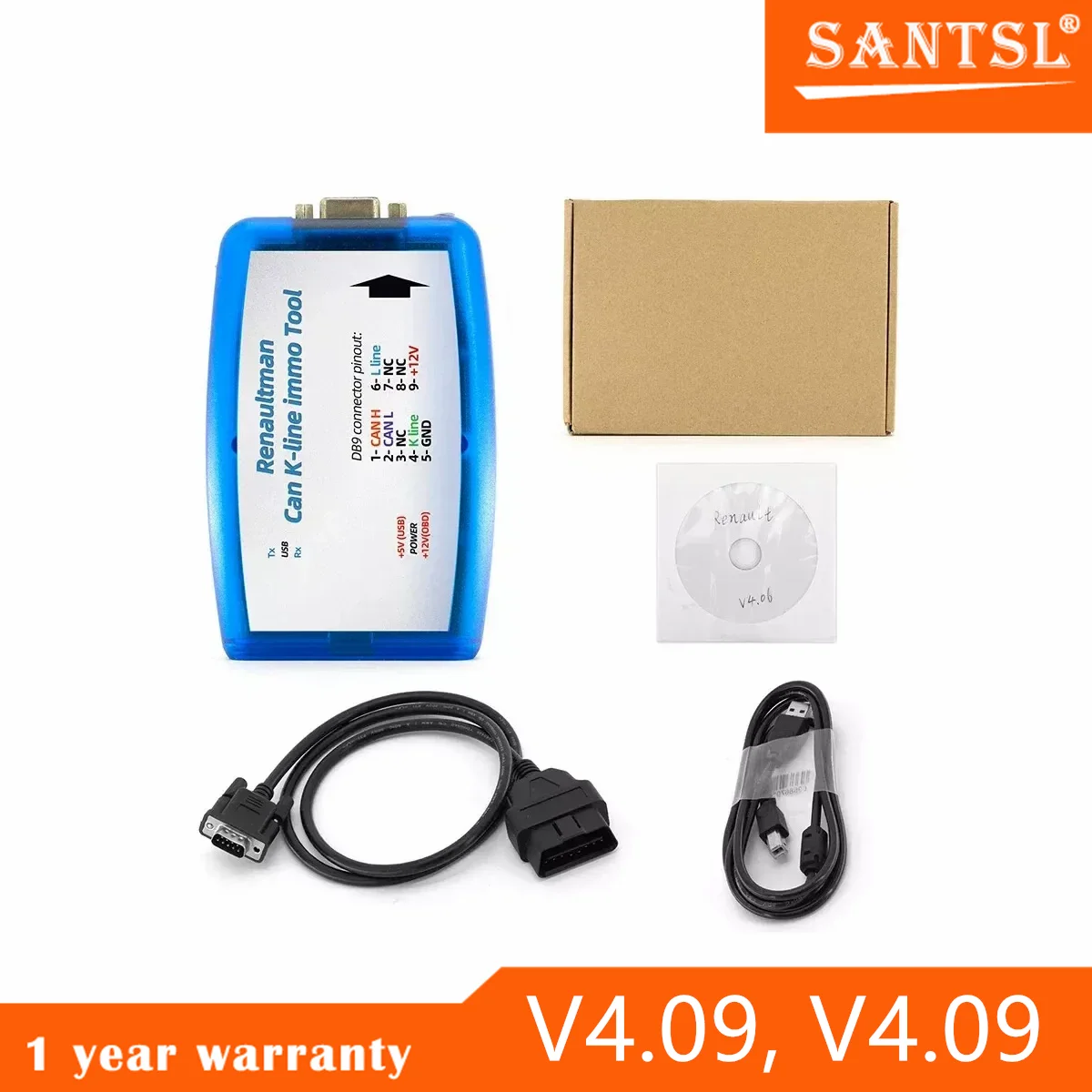 Для Renault V4.06 OBDII автоматический ECU Программатор R / W EEPROM инструмент CAN/K-Line Immo Tools