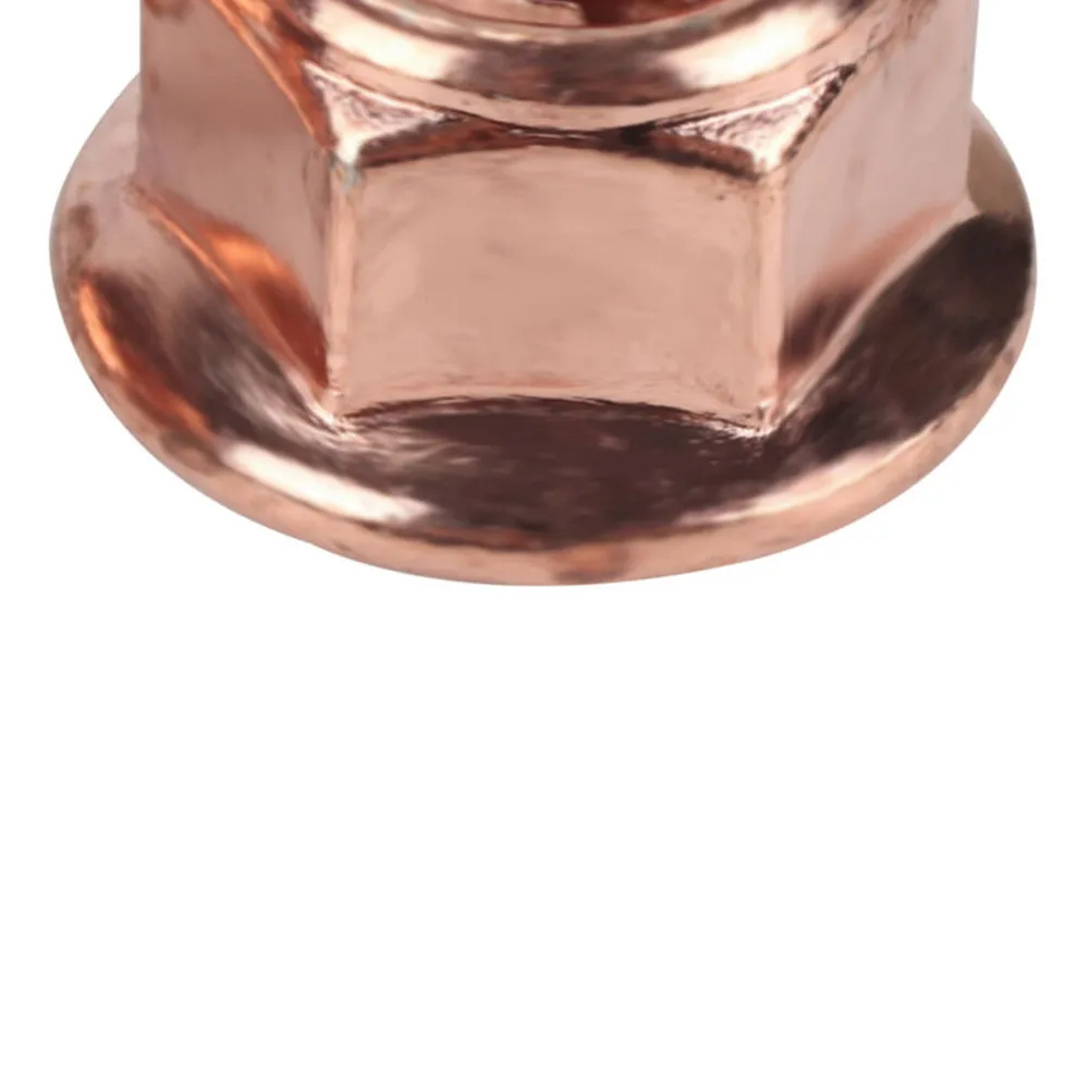 

50pcs Copper Exhaust Nuts M8 SW13 Copper-plated Head Stud Lock Nuts Copper Bolt Screw Bolt Screw Turbo Exhaust Stud Hex