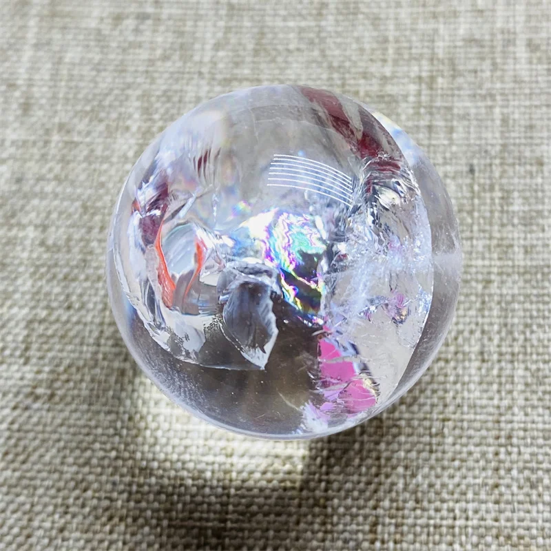 

25mm Natural rainbow White Crystal Energy Stone Healing Magic Crystal Ball home decoration