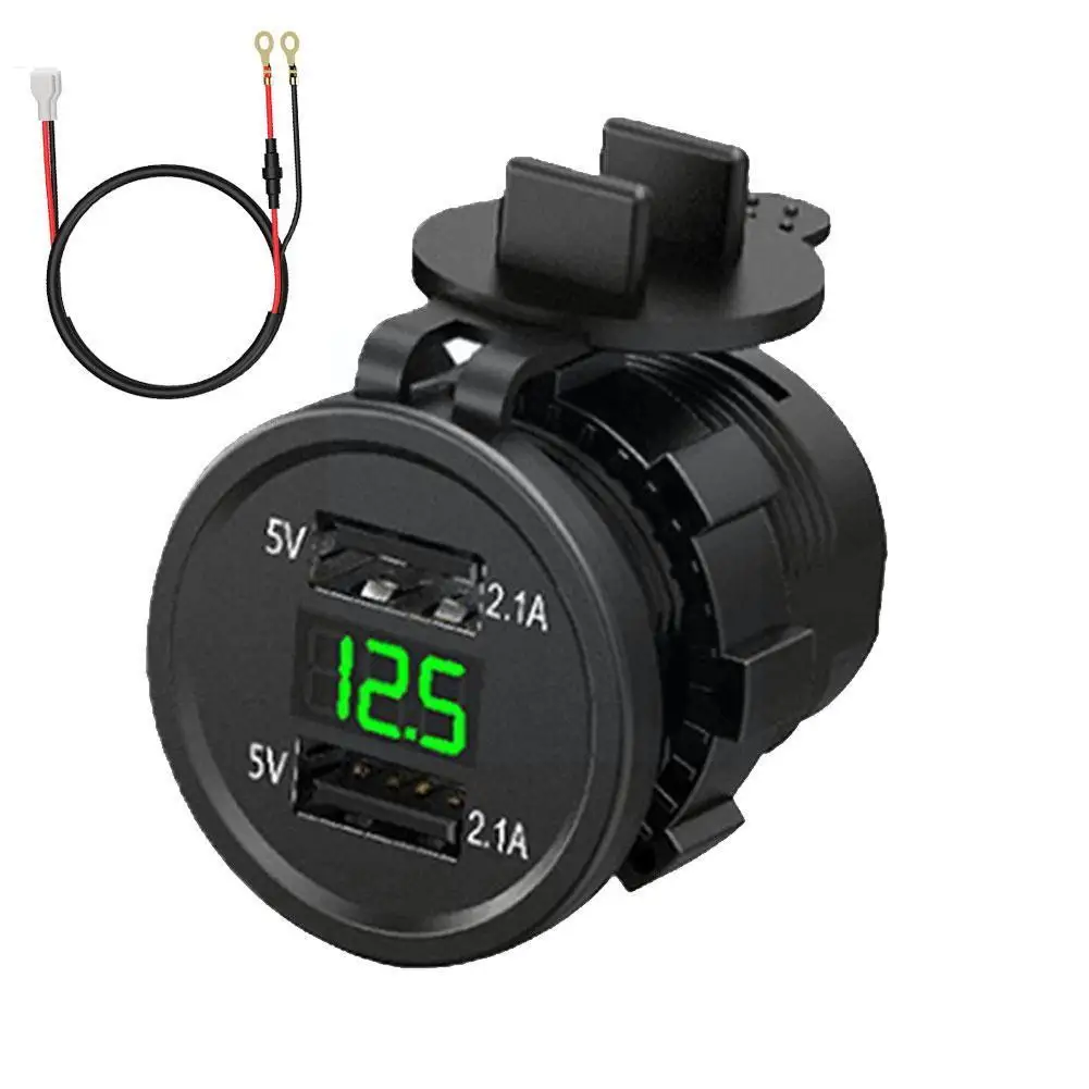 

65W 12V USB Outlet USB C Car Charger Socket USB Outlet 24V Cigarette Lighter with Power Switch for Car Boat Marine RV Motor D2X7