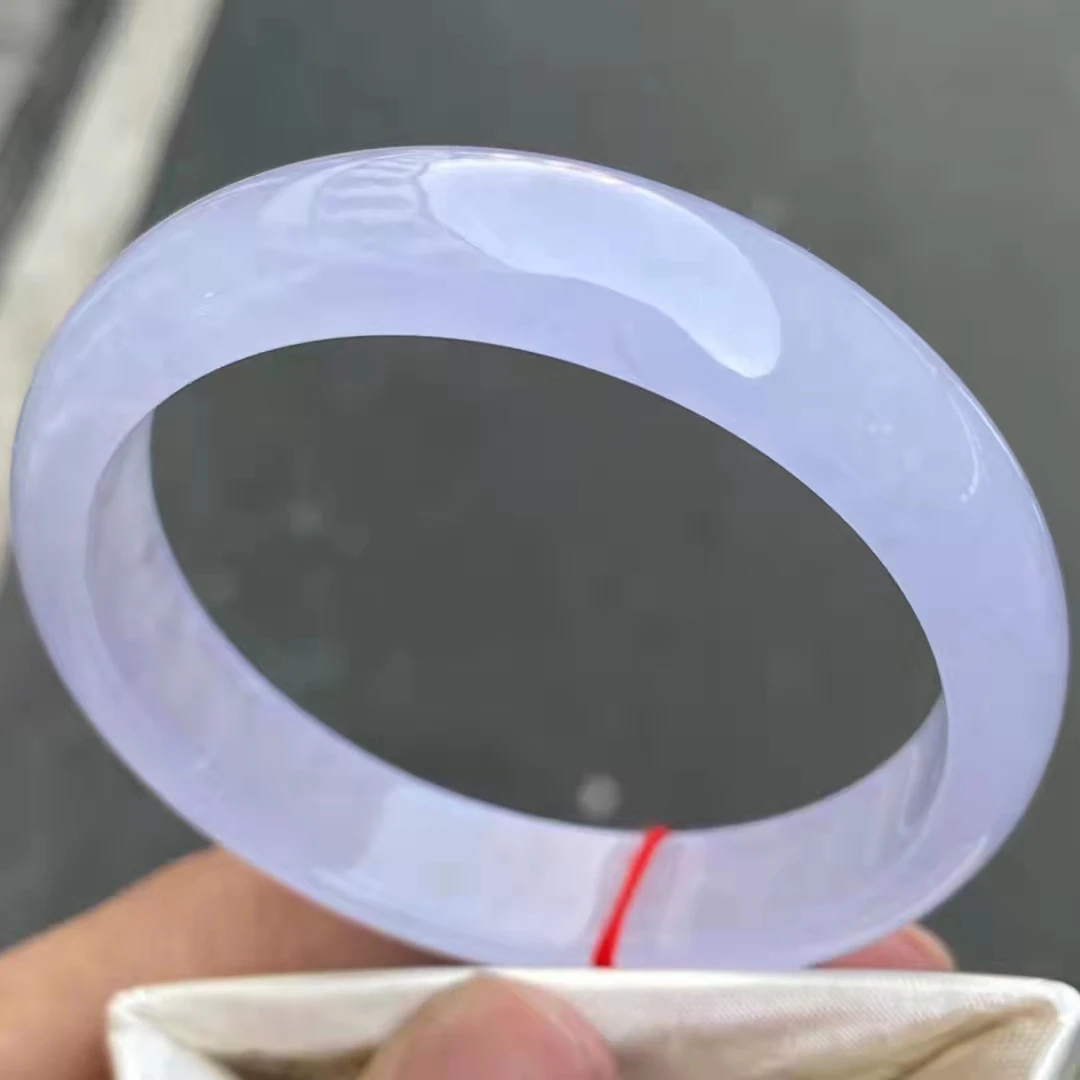 

Grade A Burma Jade Bangle Light Purple Myanmar Jadeite Bracelet Women Fine Jewelry Genuine Natural Violet Jades Stone Bangles