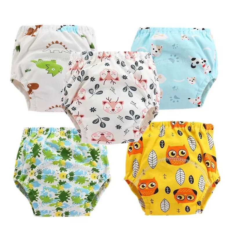 

Baby Diapers Reusable Nappies Cloth Diaper Washable Infants Children Baby Cotton Training Pants Panties Nappy