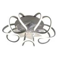 decorative celling fan remote control three color dimming ceiling fan with led light