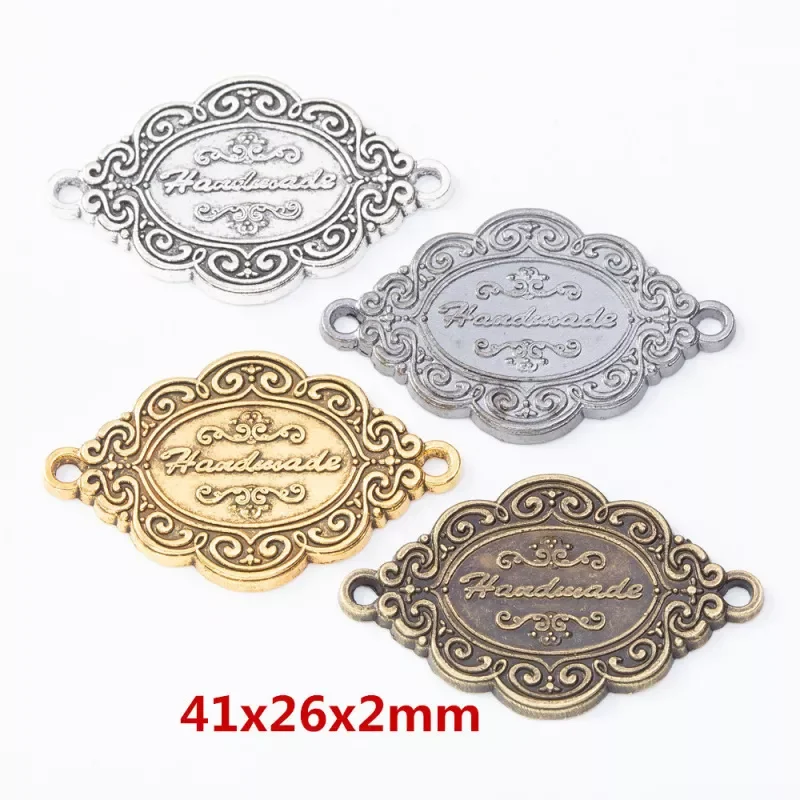 

Vintage Letter Pattern Metal Tags Charms Jewelry Pendant Accessories DIY Handmade Quilting Clothing Bag Labels Supplies