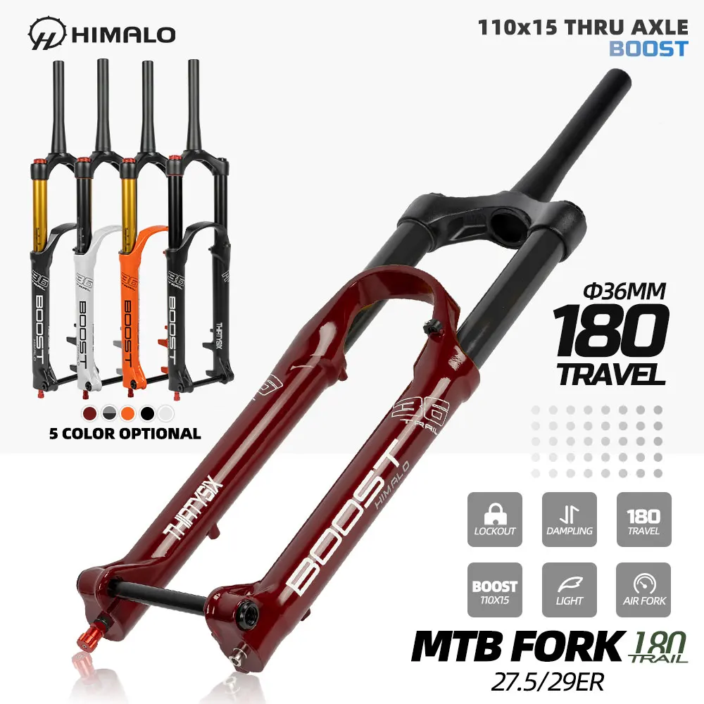 Вилка подвеска HIMALO DH AM Down Hill Thru Axle Boost регулировка отскока 110 мм * 15 для путешествий