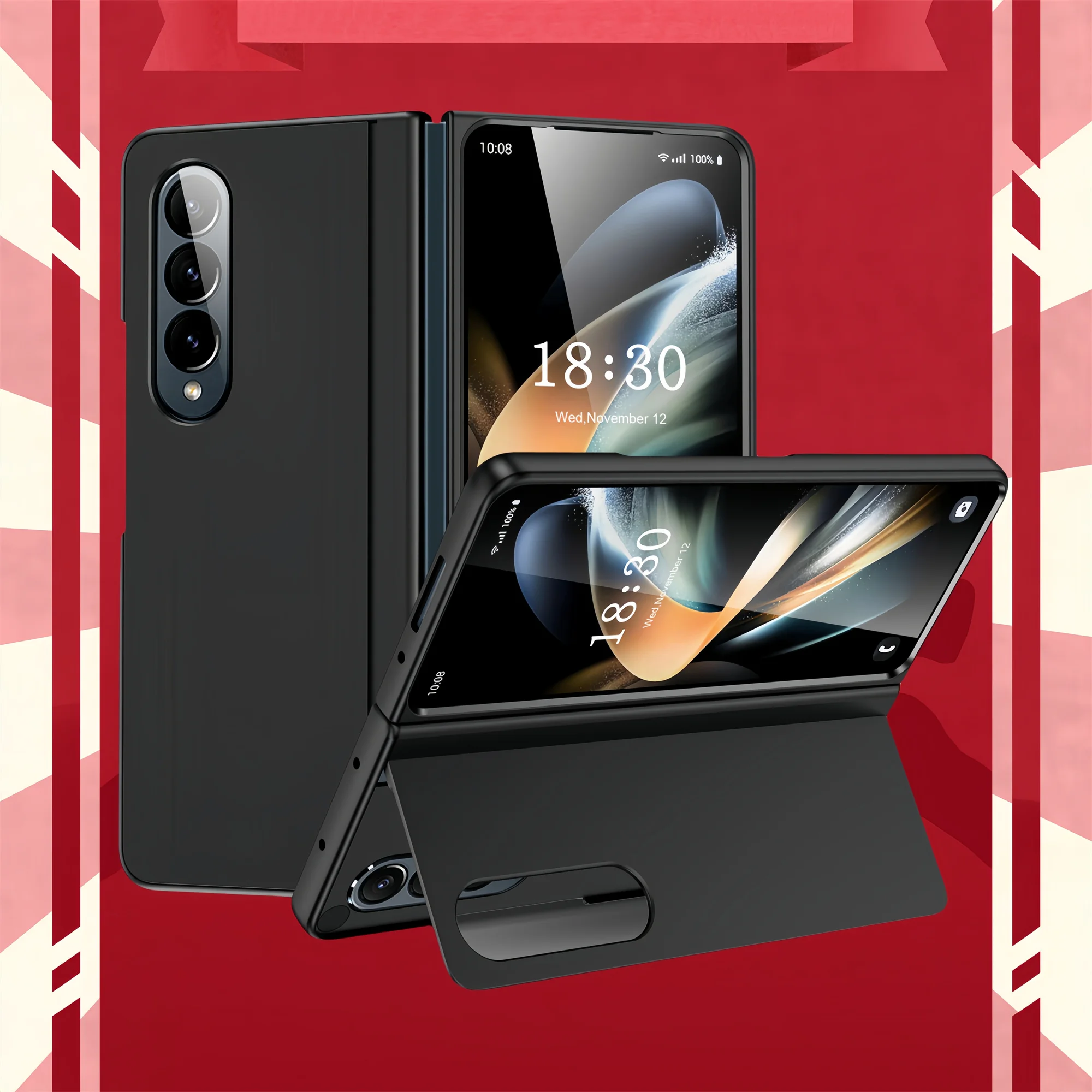 Пылезащитный Черный Твердый чехол для Samsung Z Fold 6 5 Galaxy Fold6 Fold5 аксессуары телефона