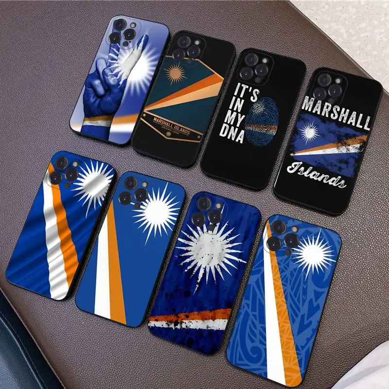 

Marshall Island National Flag Phone Case Silicone Soft for iphone 14 13 12 11 Pro Mini XS MAX 8 7 6 Plus X XS XR Cover