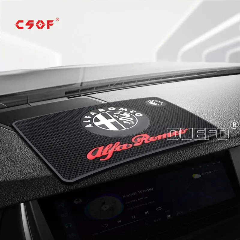 

1pcs Car Non-Slip Mat Auto Dashboard Phone Anti-Slip Mat For Alfa Romeo Giulietta Spider GT Giulia Mito 147 156 159 Car Styling