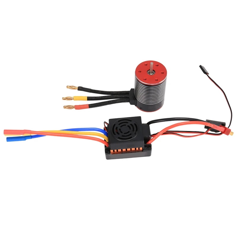 

3650 5200KV Brushless Motor And 60A Brushless ESC Waterproof For 1:10 1/10 RC Truck Car Boat Model