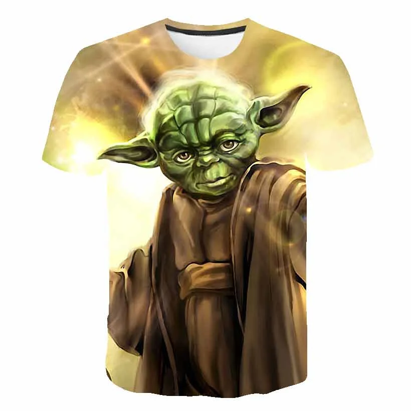 

Boys Yoda Mandalorian T Shirt Girls Kids Children Tops Cotton Tshirt Short Sleeves Summer Clothes Print Cartoon Tee Child Clothi
