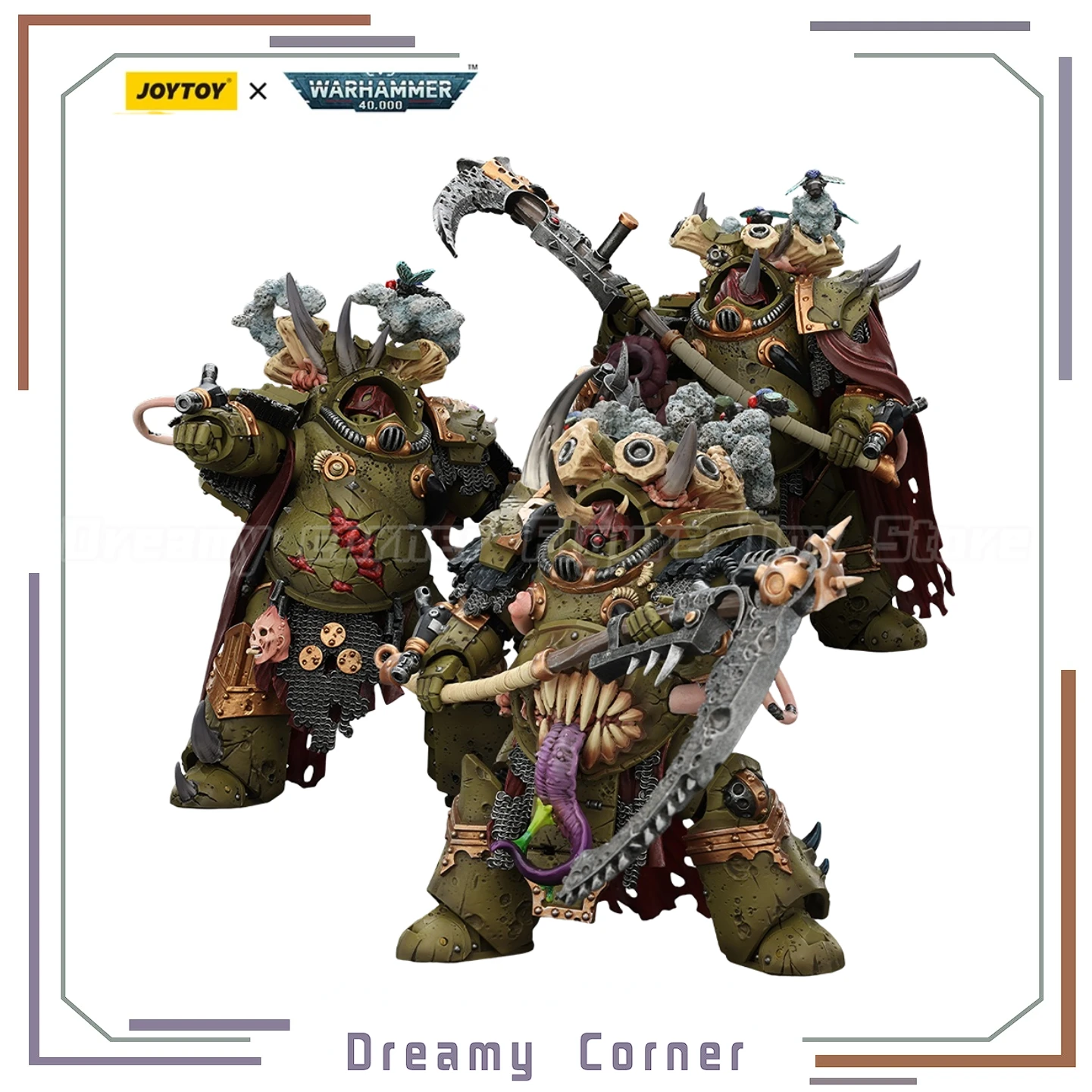 Фото В наличии: Фигурка JOYTOY Warhammer 40K Death Guard Deathshroud Terminator Champion, 140 мм, 3 шт., масштаб 1/18 №4