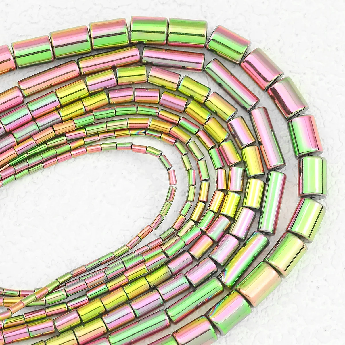 1 нить 4/5/6/8/13 мм новый зеленый цилиндр круглые гематитовые бусины-разделители из