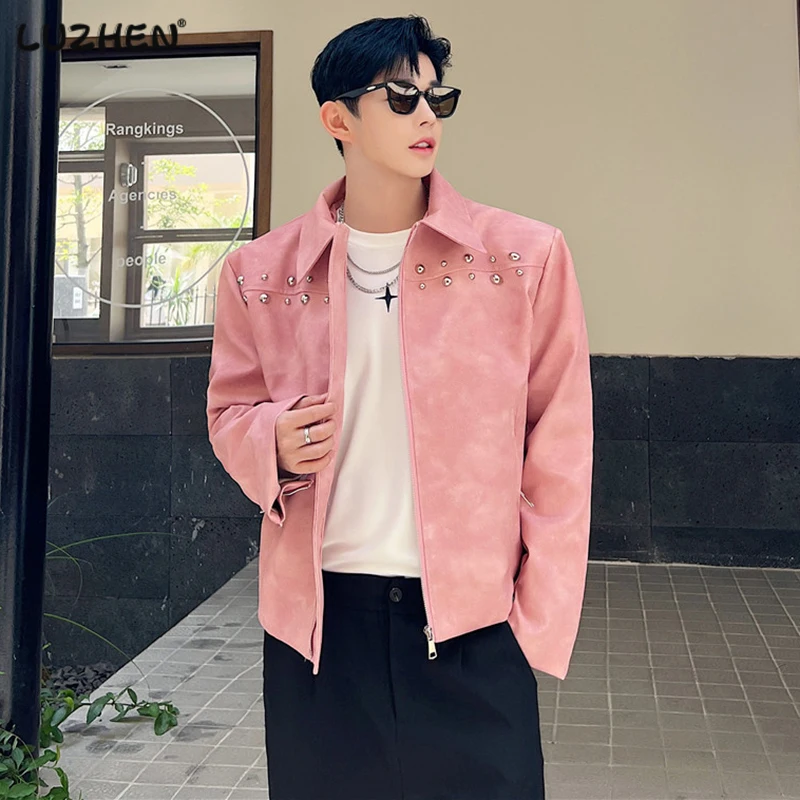 

LUZHEN Autumn New Jackets Trend Men's Fashion Personality Metal Decoration Niche Design Streetwear Korean Style Tide Coat C19814