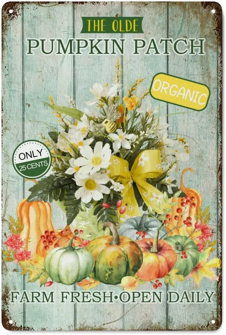 

Metal Signs Vintage Vintage Pumpkin Patch Farm Fresh Open Daily Tin Sign Metal Poster Farm Fresh Pumpkin Metal Plate for