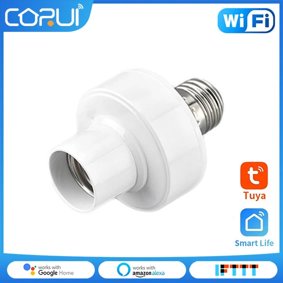 Адаптер для умной лампы CORUI WiFi Tuya E27 E26 беспроводной конверсионный держатель