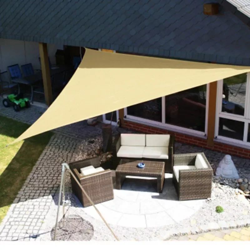 

Triangle Sun Shade Sail Canopy UV Block Sun Shelter For Outdoor Facility&Activities Backyard Awning Camp Tent