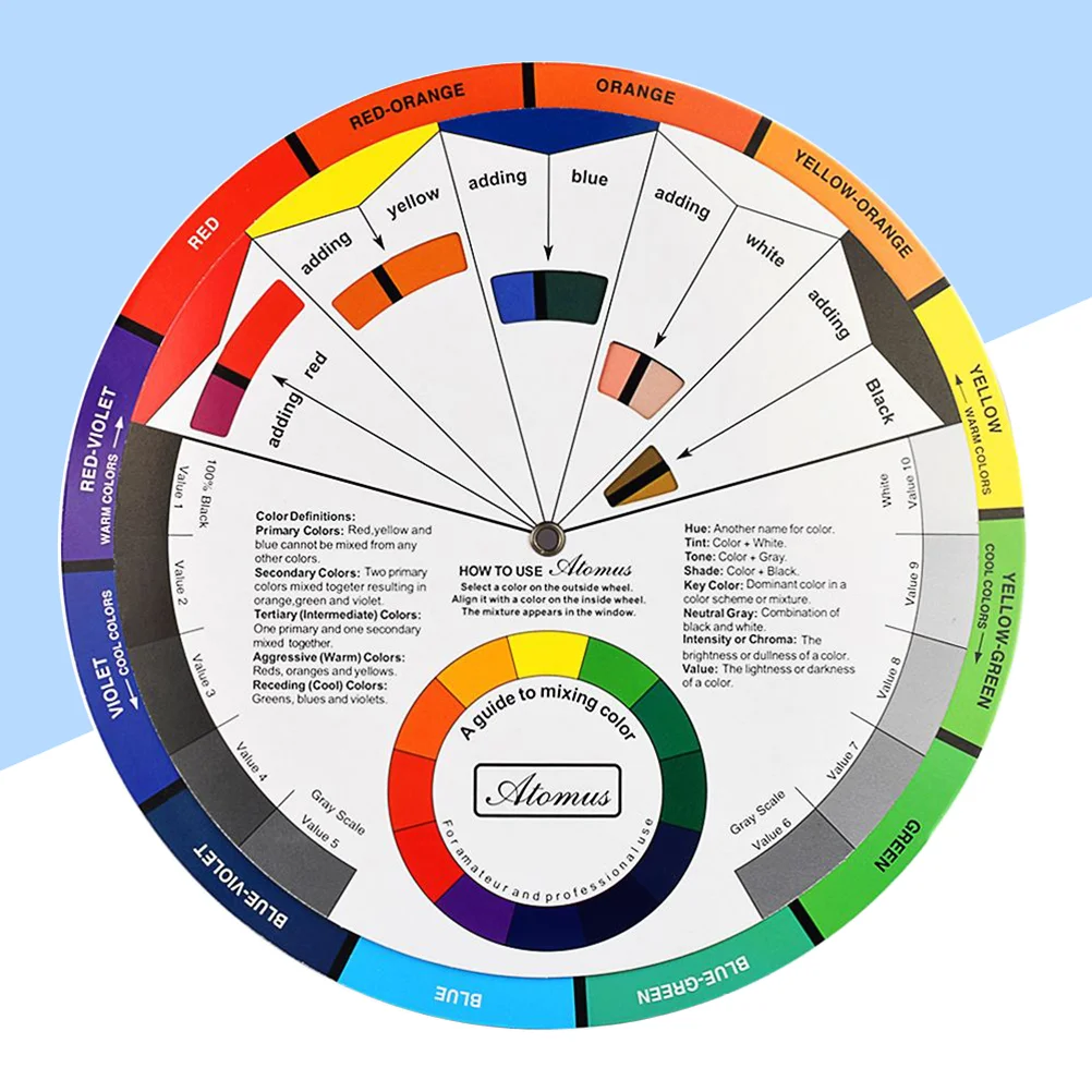 

Таблица смешанных цветов с пигментными колесами, руководство для обучения, учебный инструмент, колесо для обучения, стандартный цвет для начинающих учеников