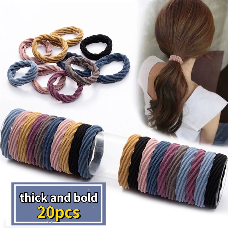 

High Elastic Rubber Band Adult Hair Without Seam Hair Ring Thick Hair Rope for Women Tied Hair Korean Simple Head Rope Jewelry