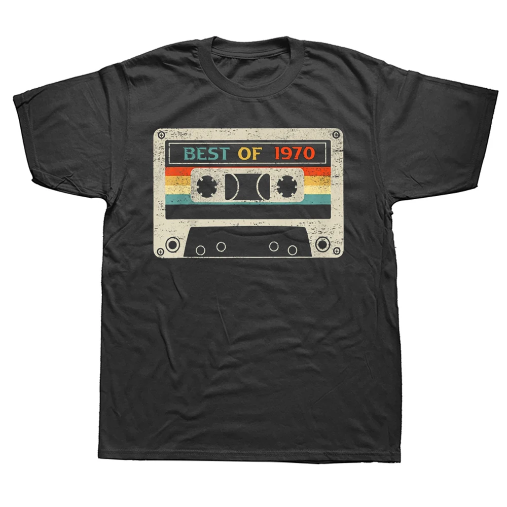 

Best Of 1970 Retro Cassette Tape Vintage T Shirts Graphic Cotton Streetwear Short Sleeve Birthday Gifts T-shirt Mens Clothing