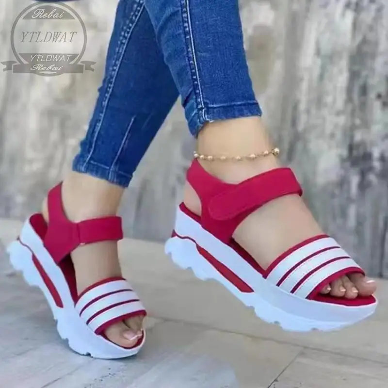 Wedge Slippers Women Shoes 2022 Summer Peep Toe Sandals Fashion Platform  Outdoor Casual Flip Flops Sandalias De Mujer