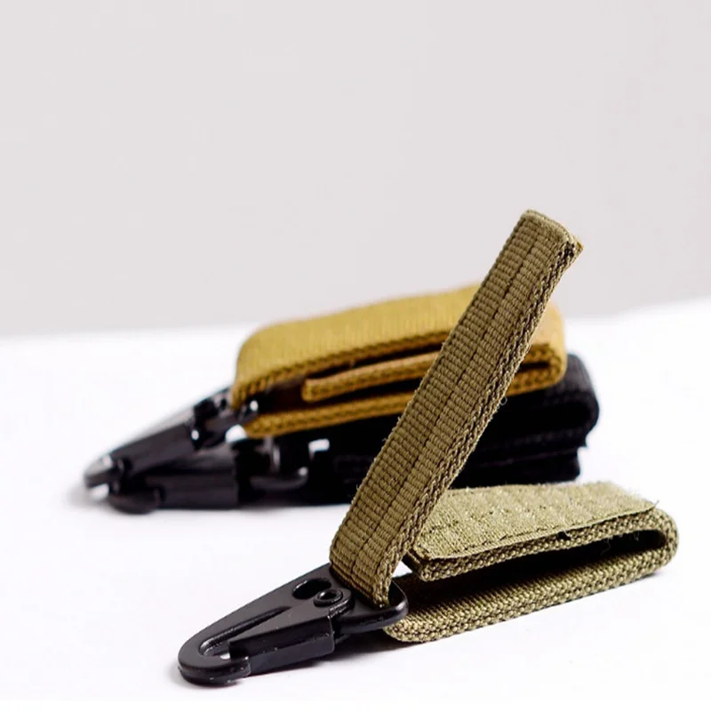 

Tactical Gear Clip Key Ring Holder Outdoor Multi-purpose Military Belt Keeper Utility Hanger Hook Camping Hunting Tool