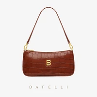 bafelli vintage crocodile genuine leather bag womens new fashion shoulder crossbody handbag female drink purse luxury designer