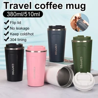 380510ml stainless steel coffee mug leak proof thermos travel thermal vacuum flask insulated coffee cup milk tea water bottle