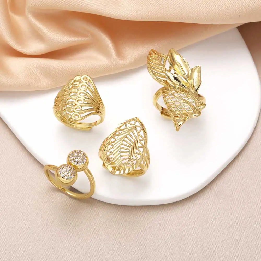 OCESRIO модные белые прозрачные массивные кольца с шариком для женщин медные