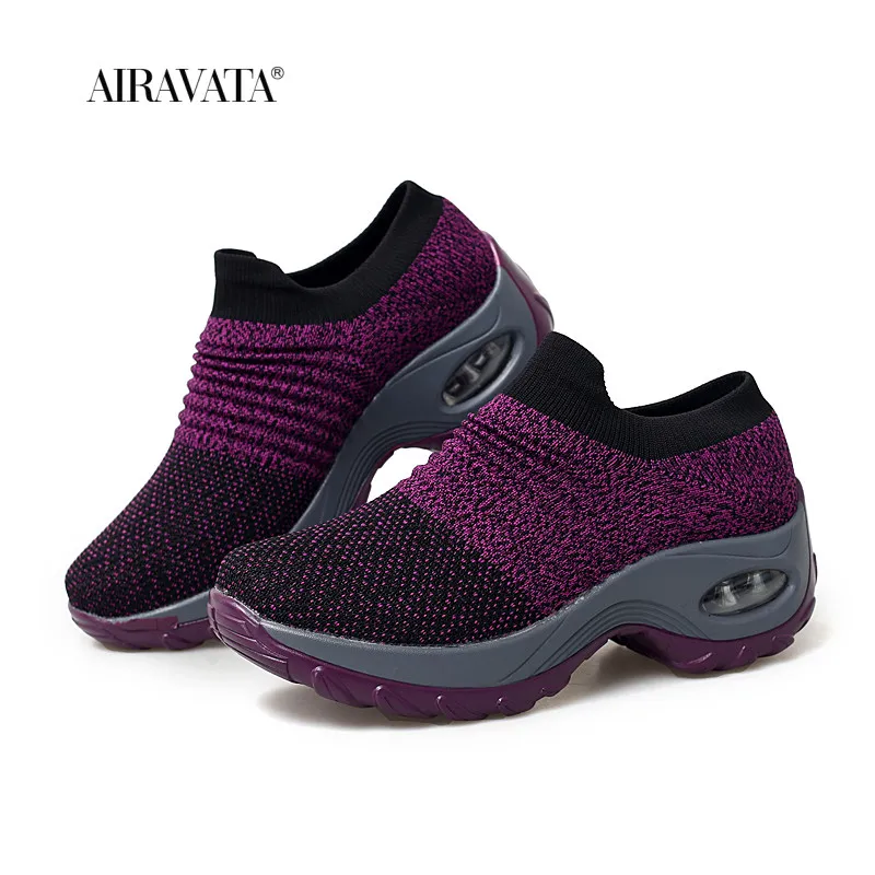Zapatillas de deporte ligeras e informales para mujer, Tenis femeninos de suela suave, con plataforma para aumentar la altura