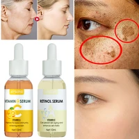 retinol anti aging face serum fade fin lines vitamin c whitening essence remove dark spots brightening morning night skin care