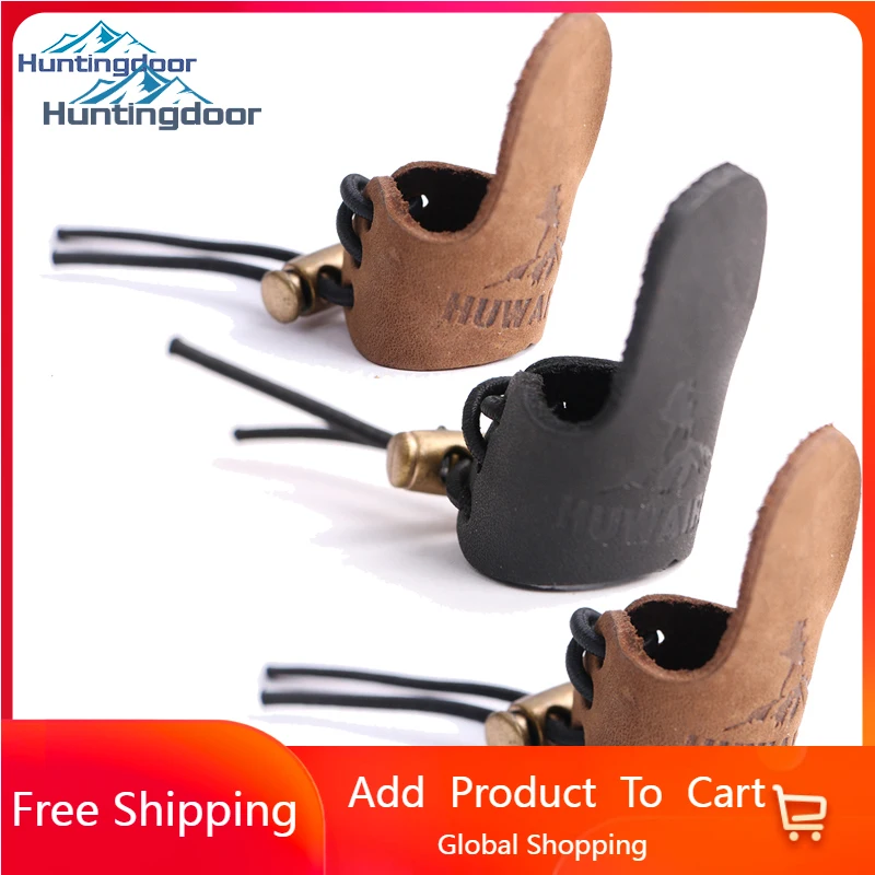 

Перчатки для стрельбы из коровьей кожи, 1 шт., для большого пальца протектор кончиков пальцев, черные/коричневые