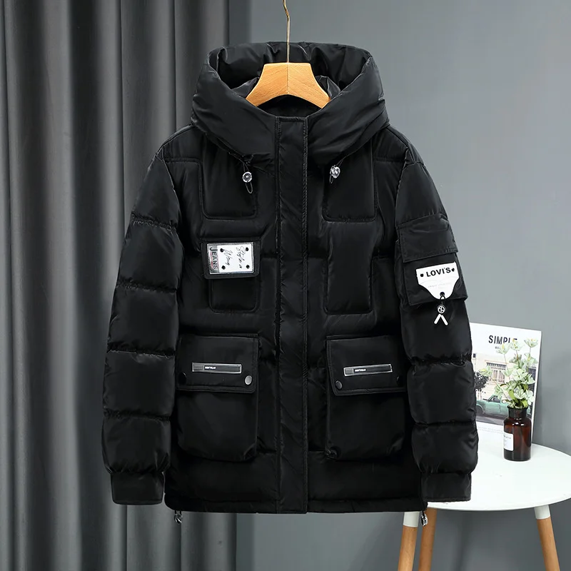 Klein blue for women 2022 winter new short thickened bread Korean foreign down