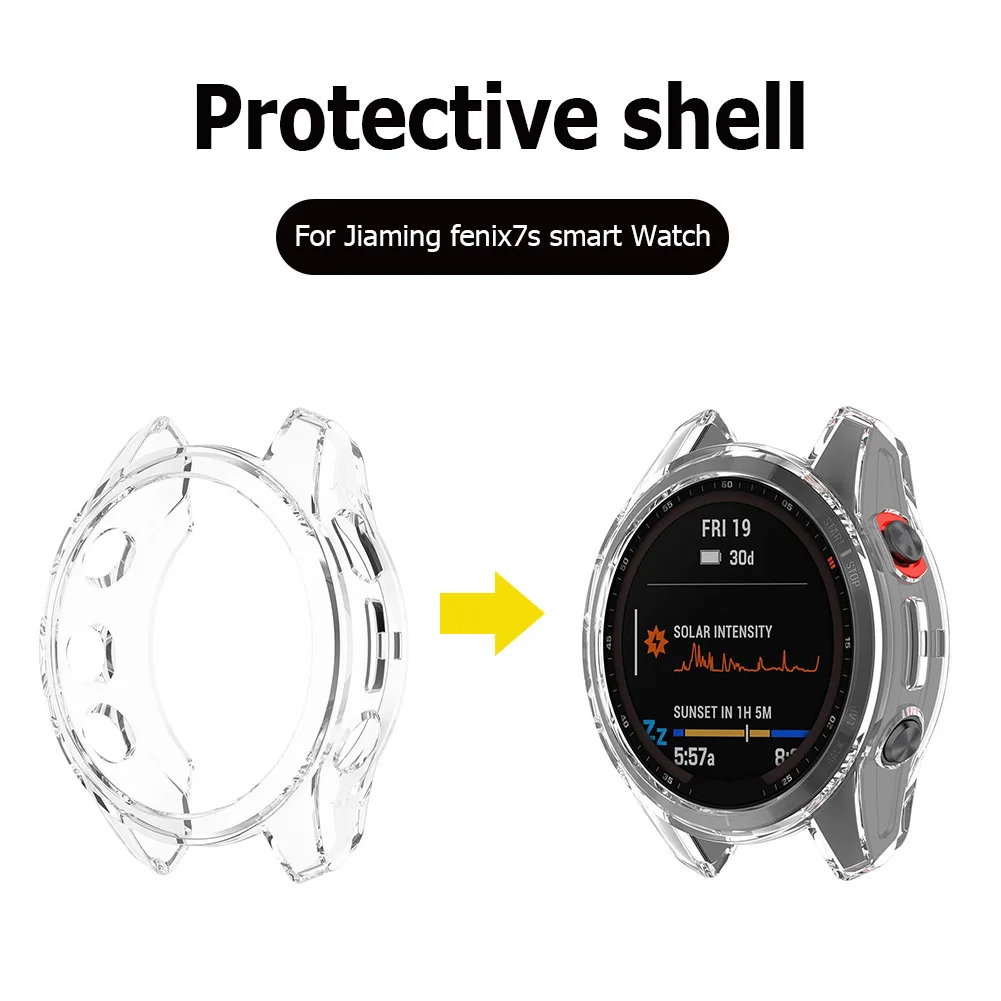 

Защитный чехол из ТПУ для смарт-часов Garmin Fenix 7S 7X, мягкий силиконовый бампер, рамка, аксессуары для смарт-часов Garmin Fenix 7S 7X