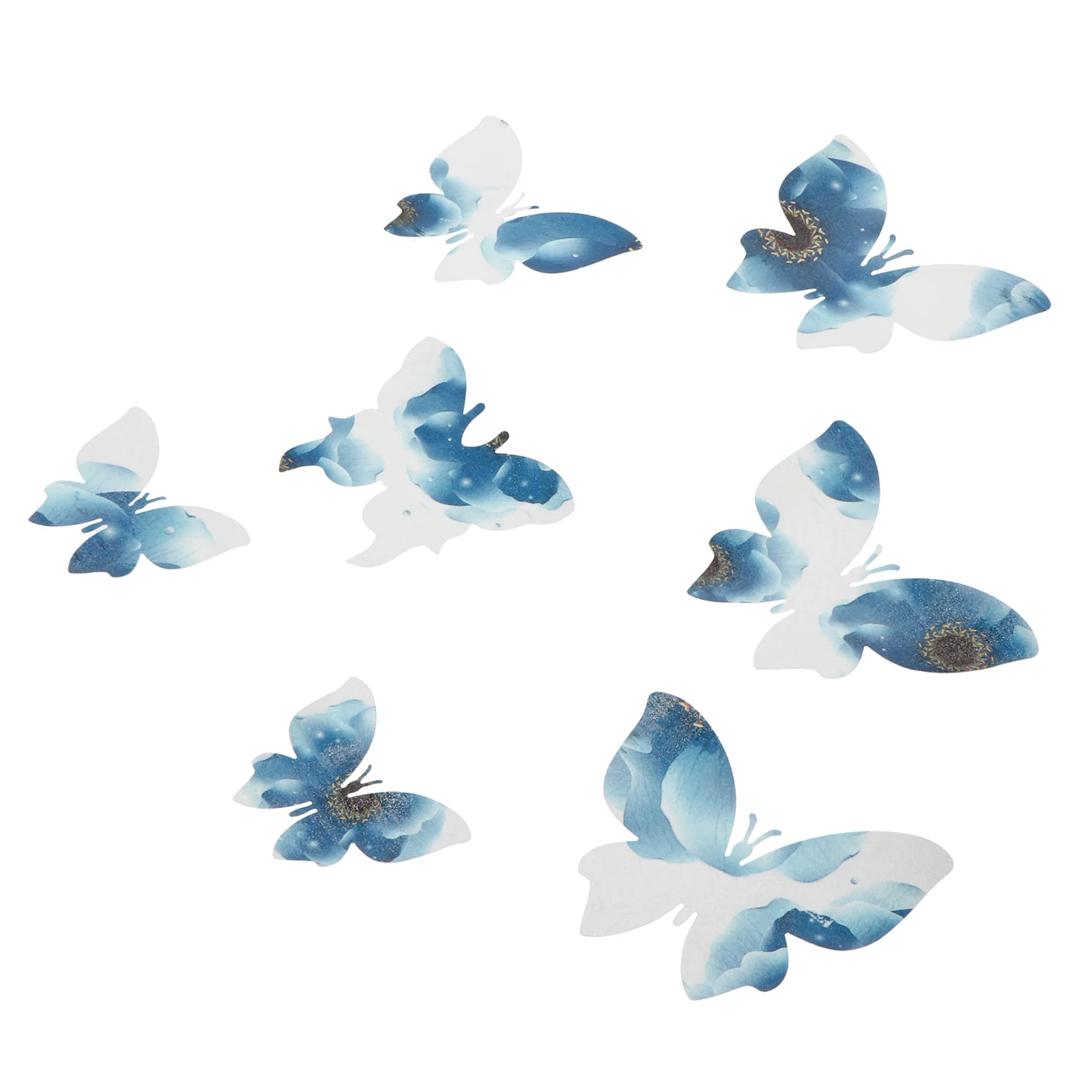 

50pcs Edible Butterflies for Cake Decorating Rice Paper Cake ( Blue )