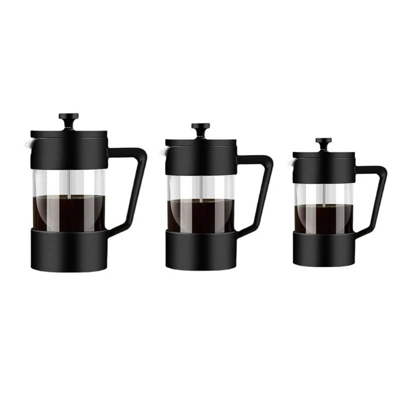 Thickened Glass Coffee Press- Espresso- Plastic Coffee Pot F