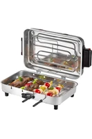 Smokers Electric Grill Barbecue With Skewers Standard Size 31x21 Indoor BBQ Fish Meat Chicken Smokers Electric Best Indoor