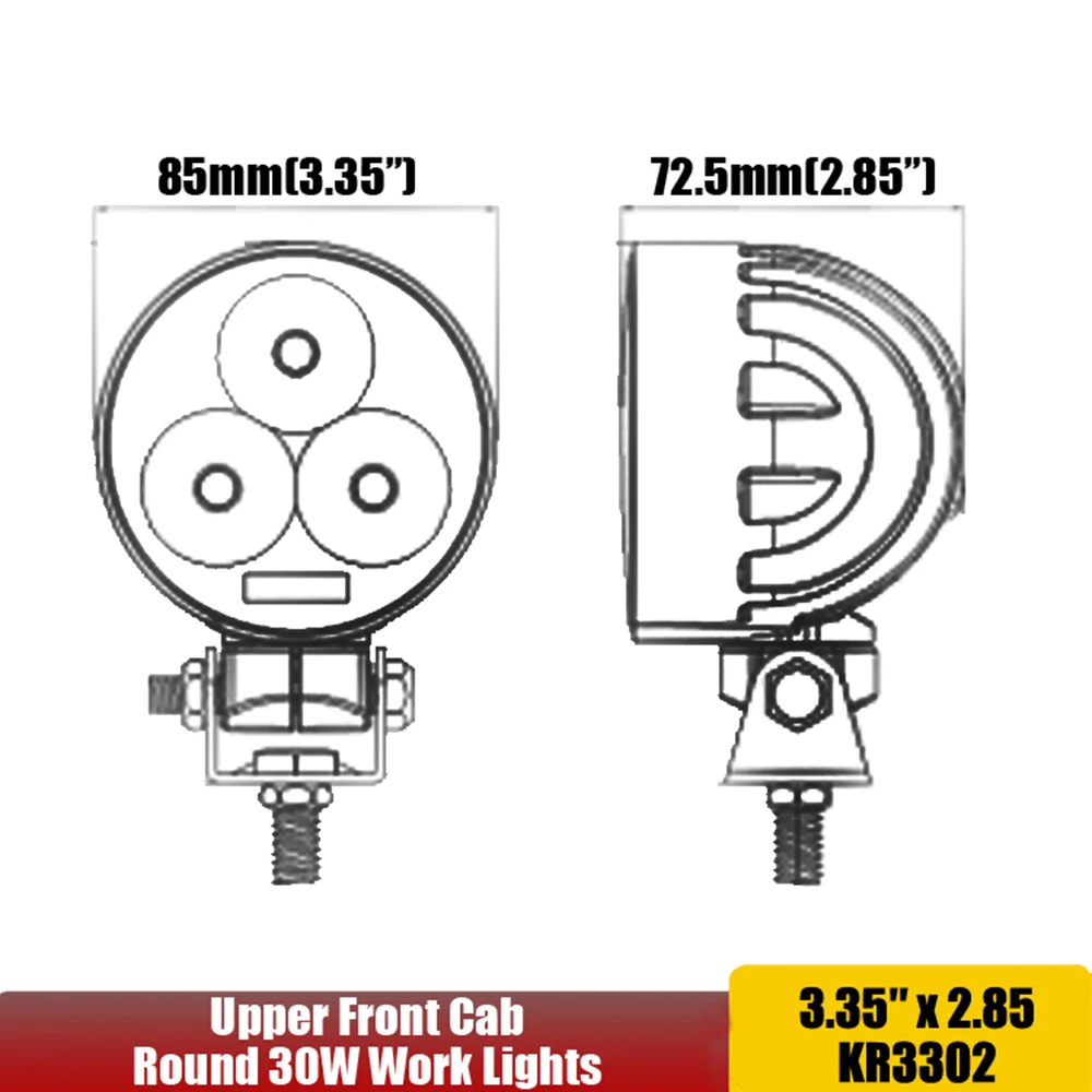 Комбинисветодиодный светодиодная верхняя подсветка кабины 3 дюйма круглая 30 Вт