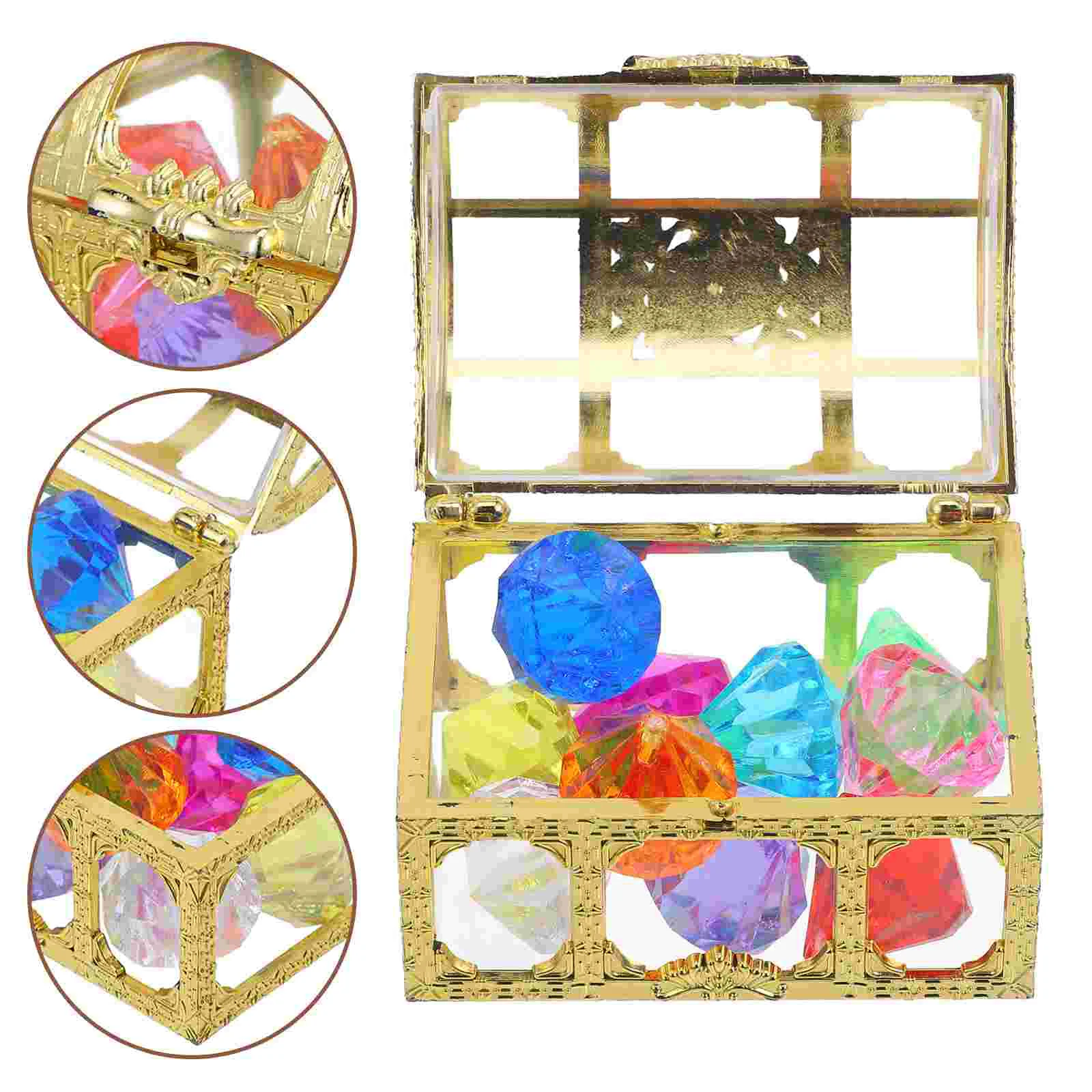 Реквизит для игрушек с драгоценными камнями фото пиратский сундук сокровищами