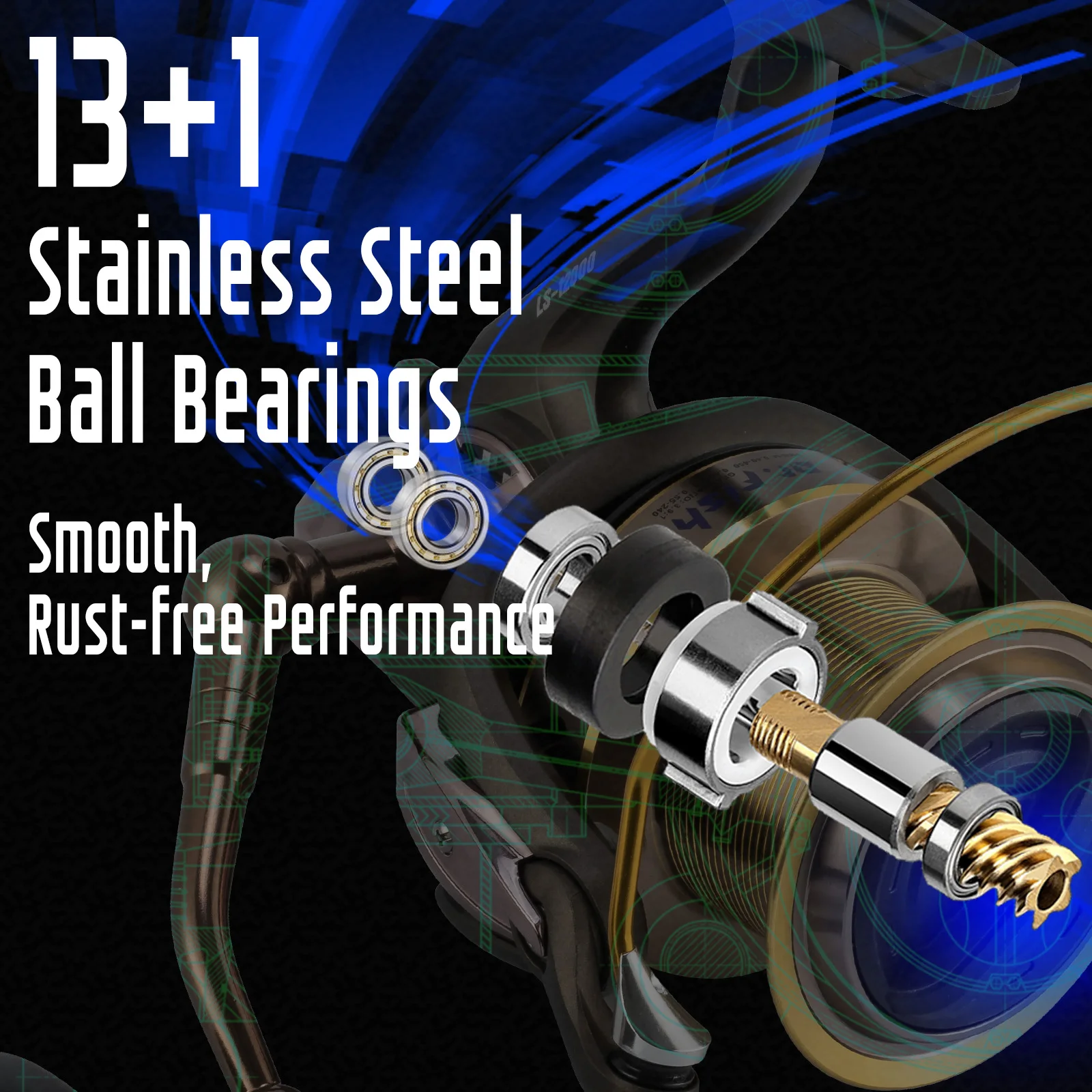 Спиннинговая рыболовная катушка 48 анг